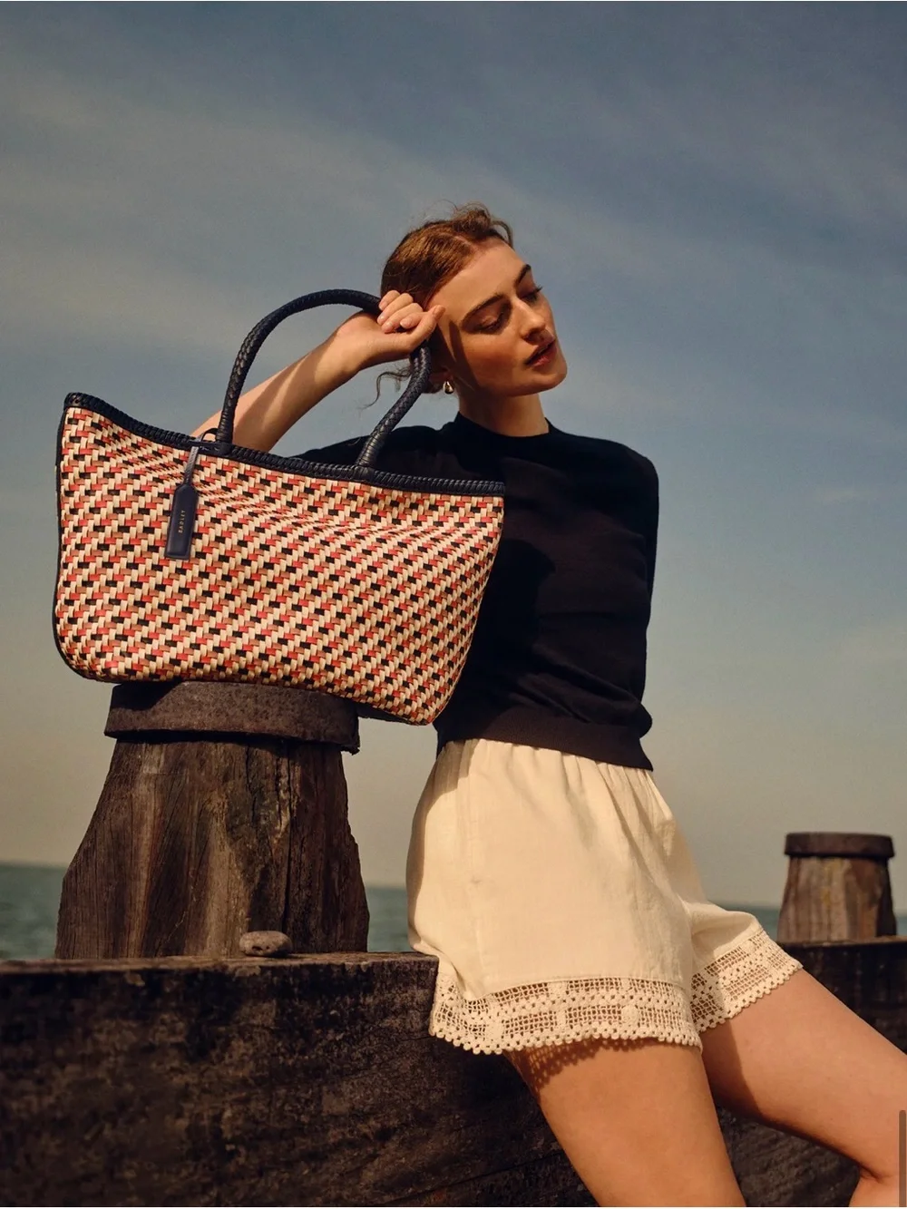RADLEY London The Sunningdale Medium Open Top Tote Naval Woven Leather